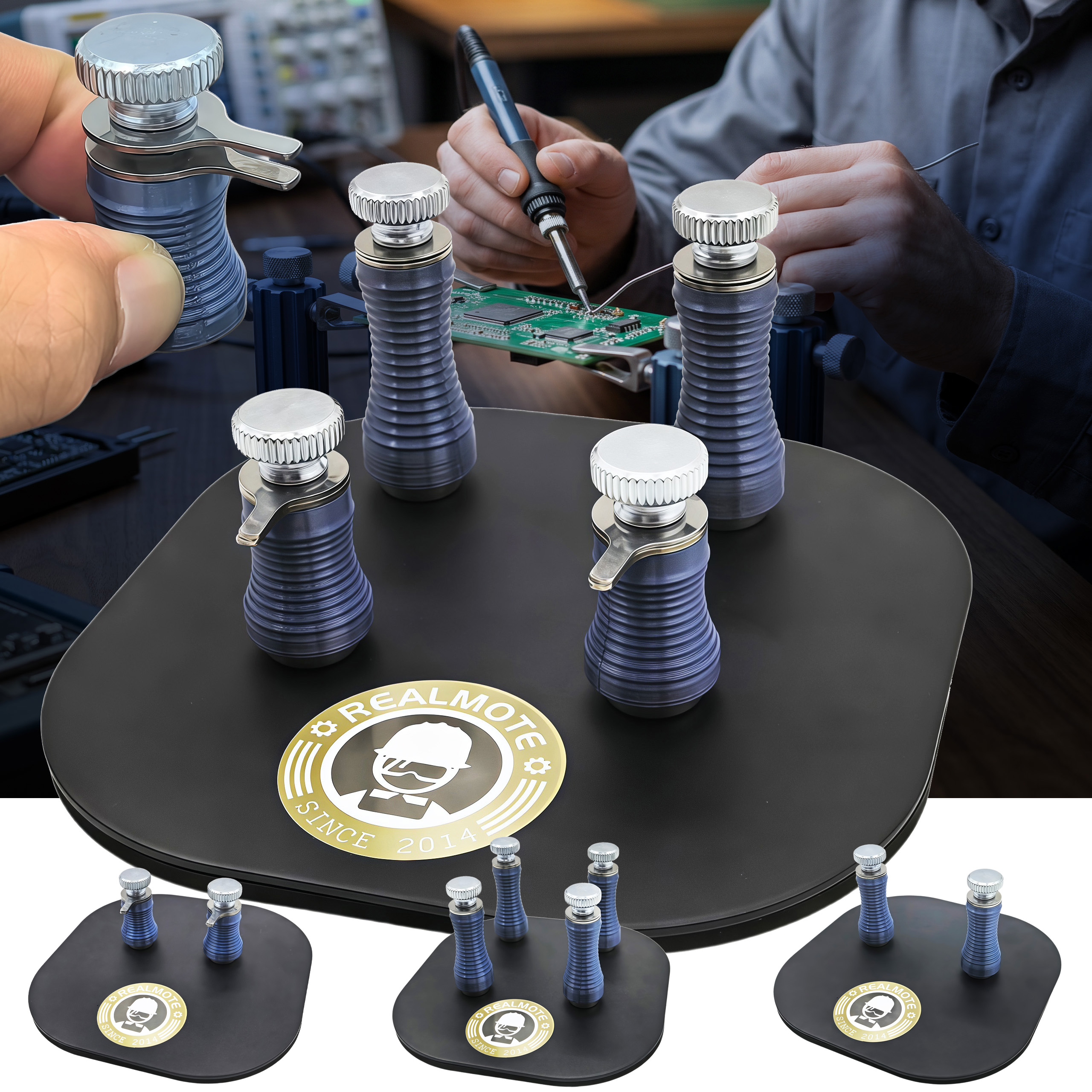 Electronics Repair Tool - Universele PCB-houder Soldeerplatform Magnetische pinnen Groefbevestigingen