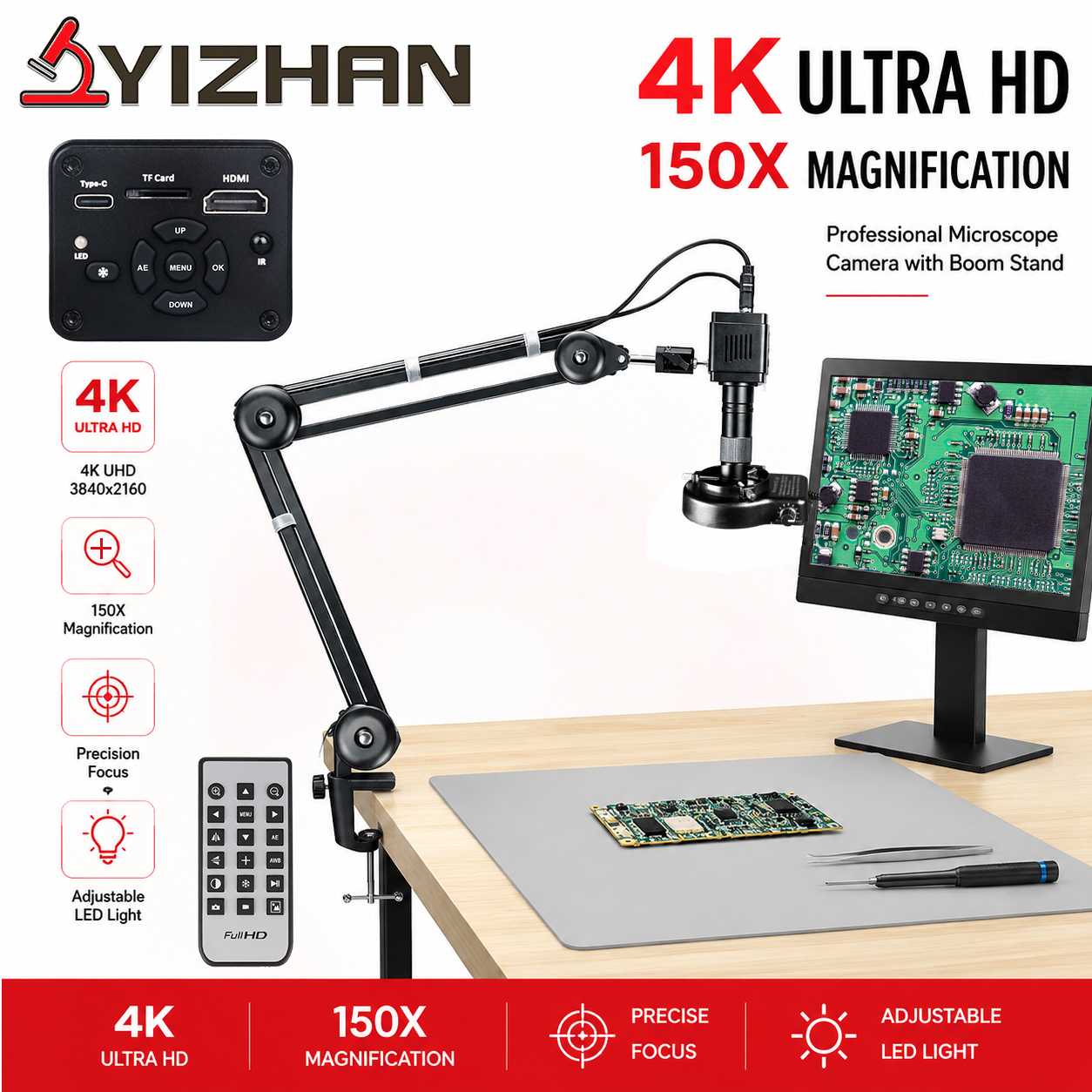 Electronics Repair Videos - YIZHAN ULTRA HD 4K Elektronische Videomicroscoop