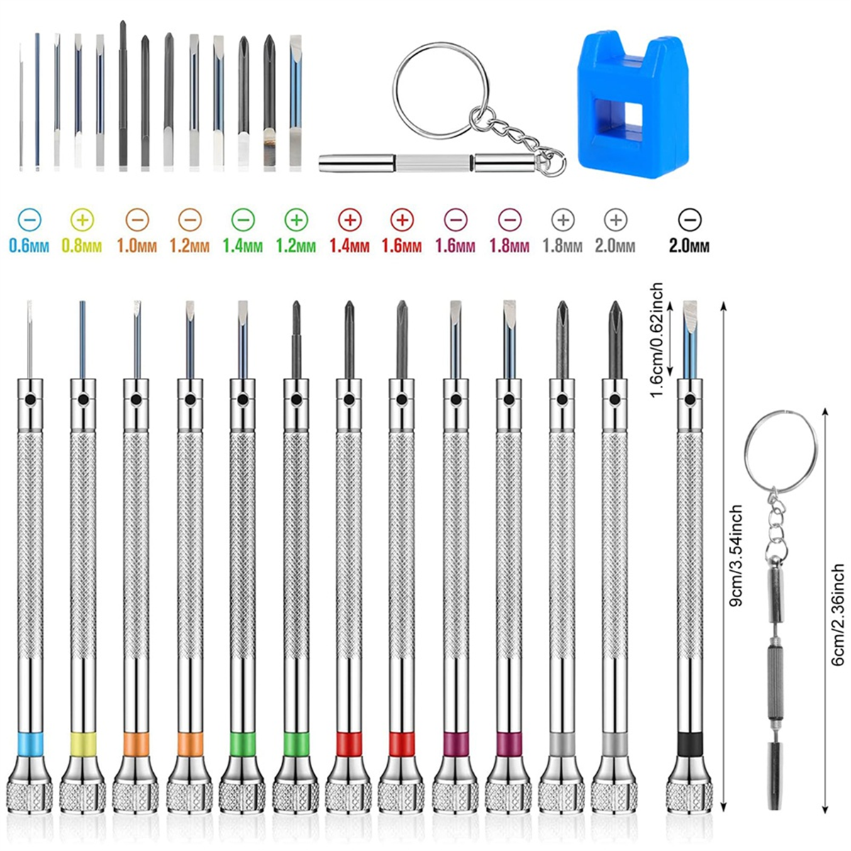 Electronics Repair Tool - A002 26-delige horlogeschroevendraaierset, antislip kleine schroevendraaierset,