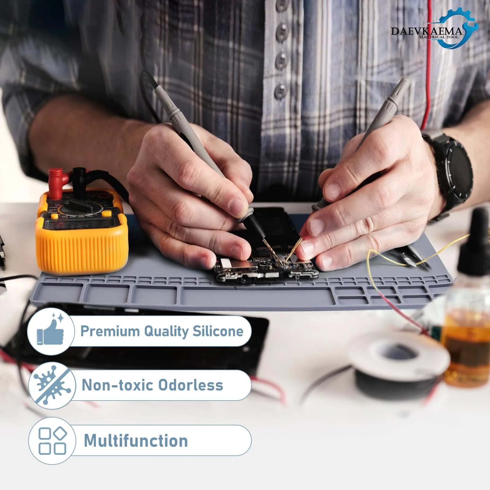 Electronics Repair Mat - Magnetisch siliconen soldeerpad 500 ℃ Hittebestendige
