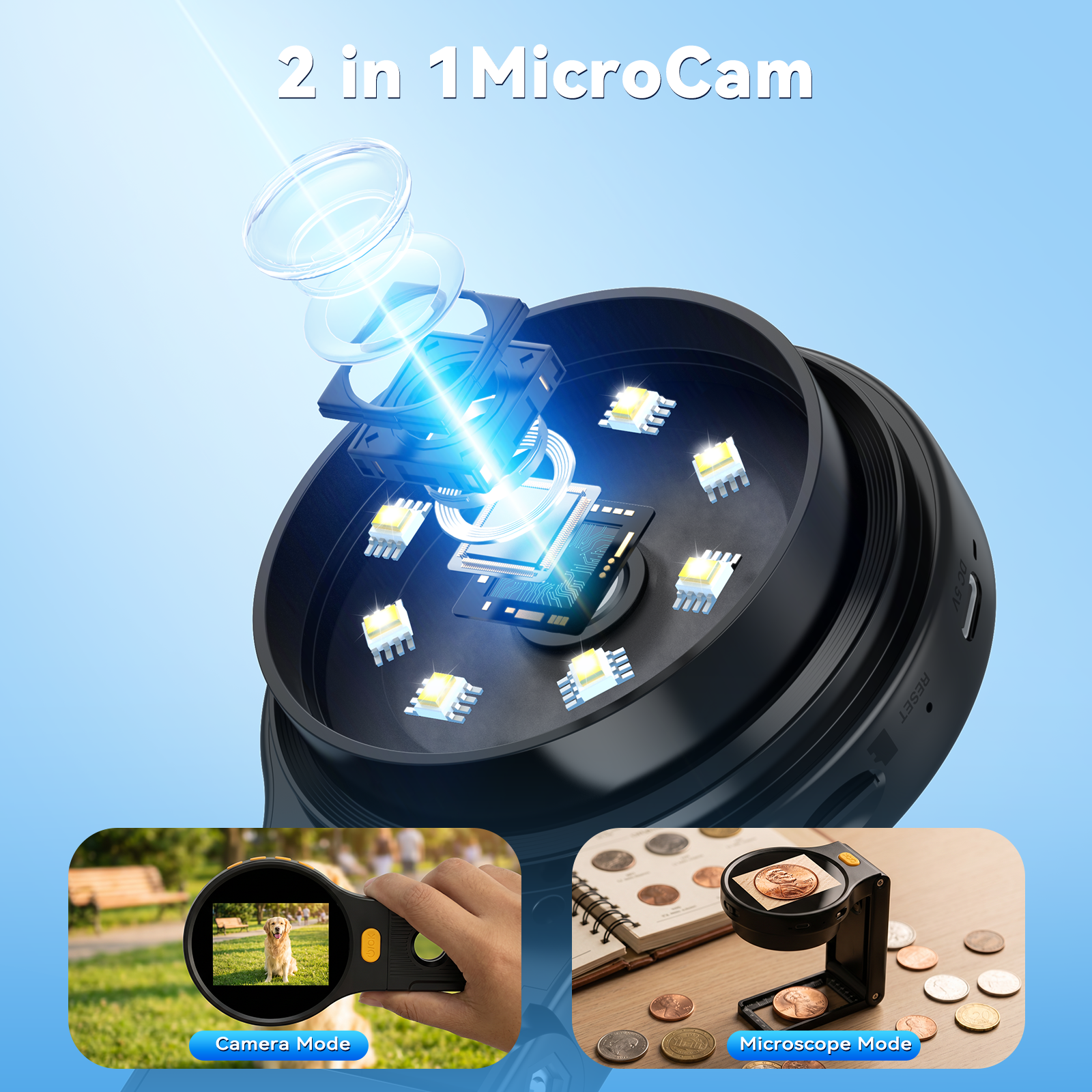 2-in-1 digitale microscoop met - Electronics Repair Videos recensie en prijs