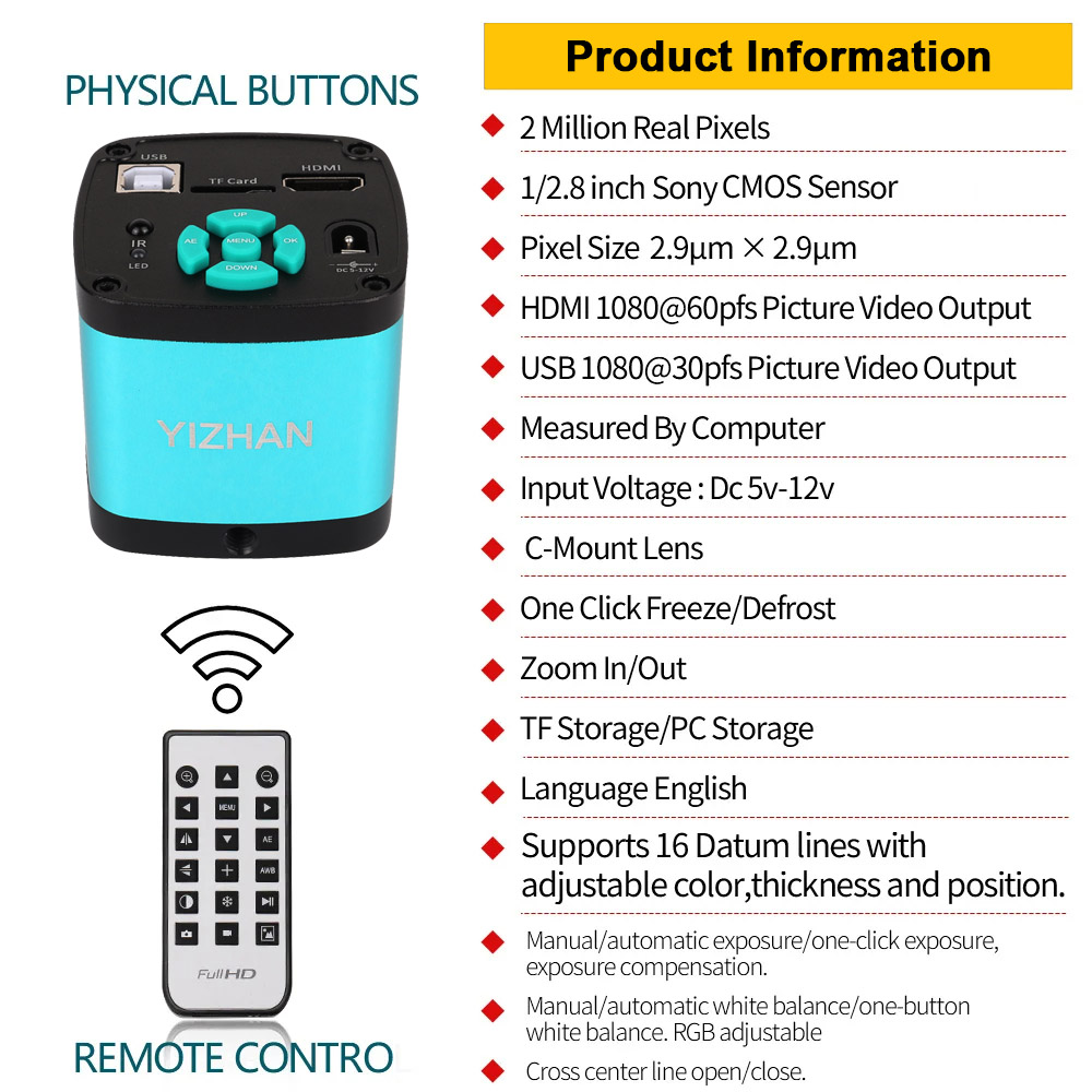 YIZHAN 180X Zoomlens Digitale  - Electronics Repair Videos recensie en prijs