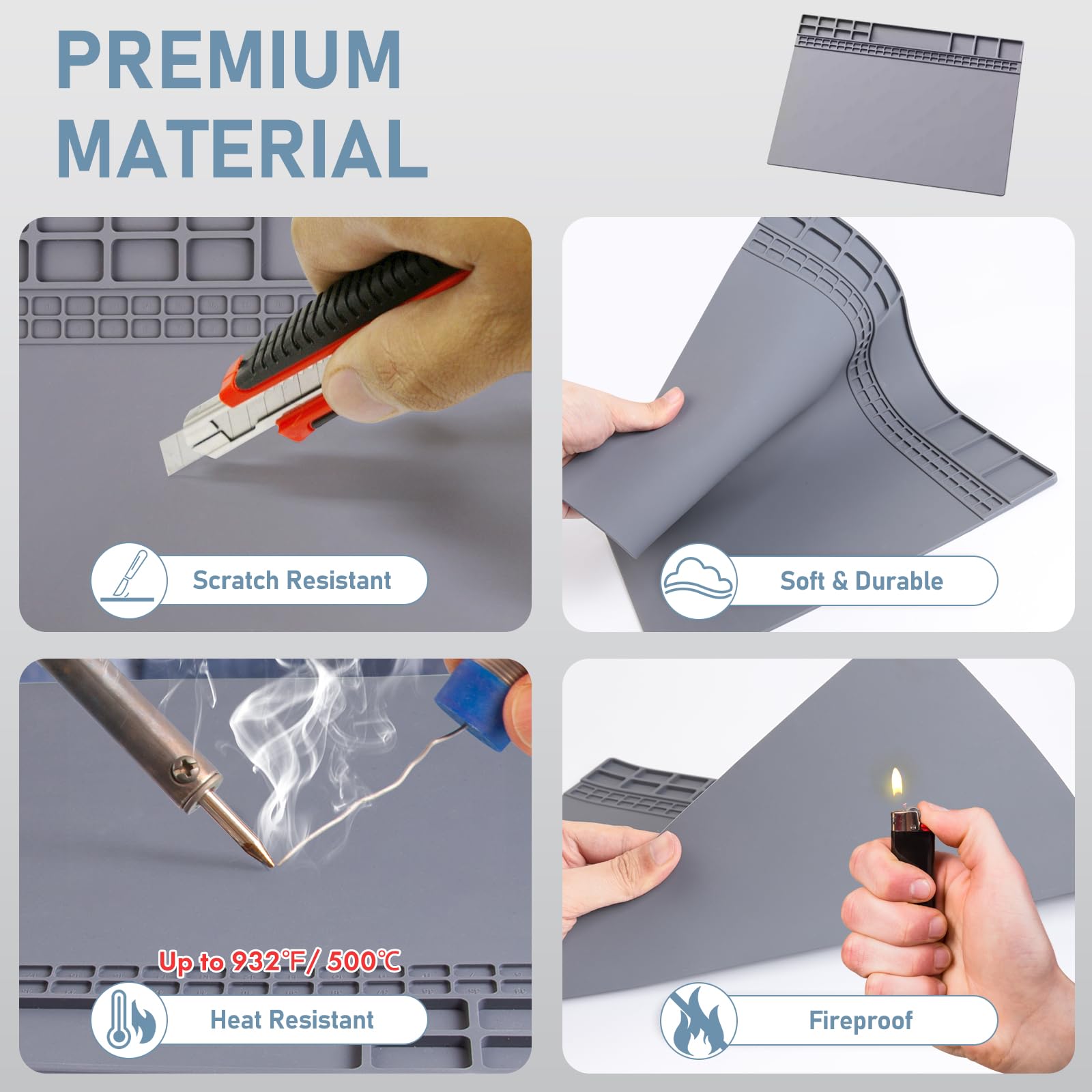 Magnetisch siliconen soldeerpa - Electronics Repair Mat recensie en prijs