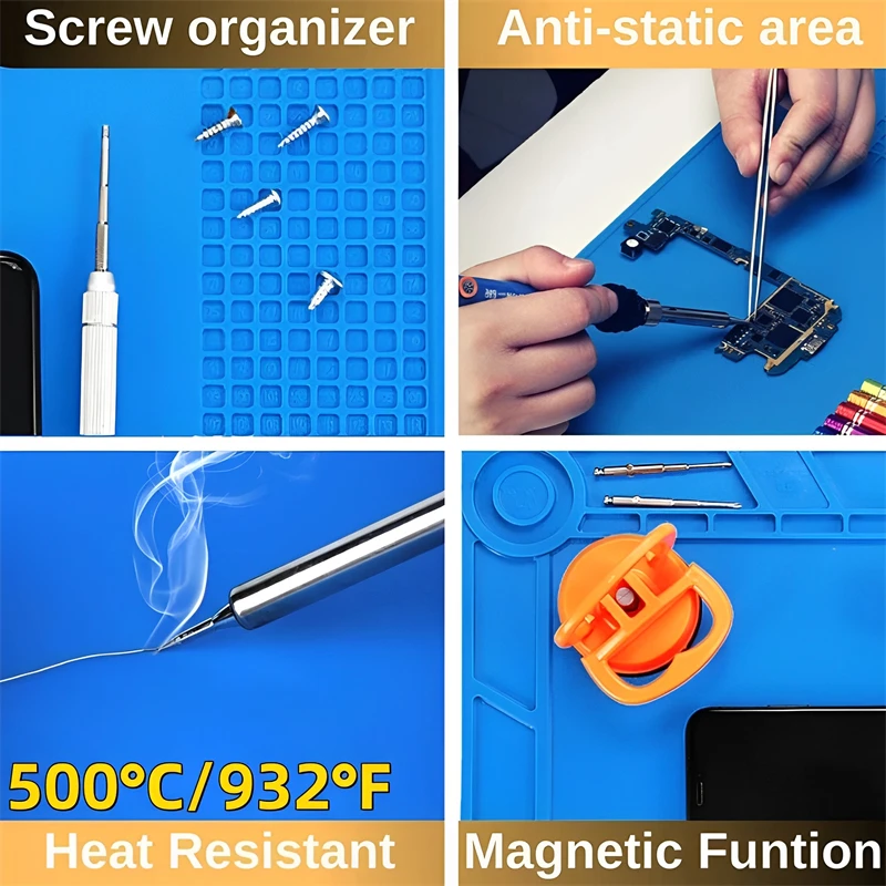 Siliconen soldeermat ESD antis - Electronics Repair Mat recensie en prijs